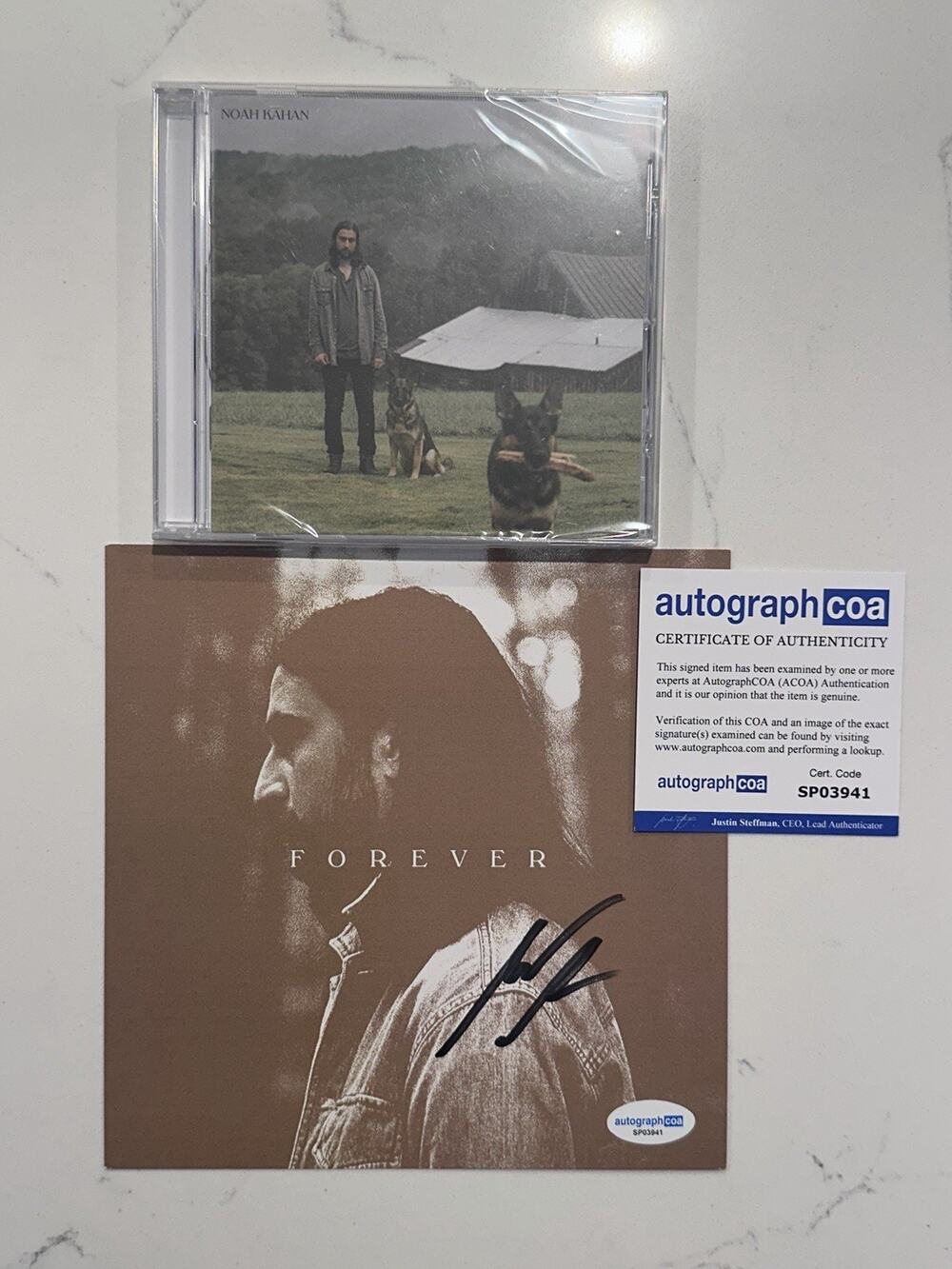 Noah Kahan Stick Season Sealed CD Signed Forever COA Autographed Card ACOA #2